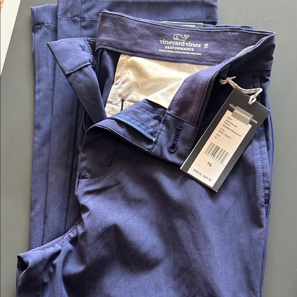 Vineyard Vines Boys Navy Performance Chinos